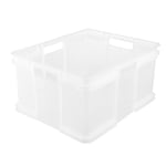 keeeper Boîte de Transport avec poignées, Euro-Box XXL, polypropylène, 54 l, Bruno, Transparent