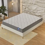 sensoreve-Matelas Orionis 90x190cm-Technologie Hybrid: Mousse HDensité +Mousse MÉMOIRE DE Forme-Épaisseur 22cm-Soutien Tonique Parfait & Enveloppant-Label sanitized(Anti bactérien/acarien)