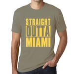 Homme Tee-Shirt Tout Droit Sorti De Miami - Straight Outta Miami - T-Shirt Graphique Éco-Responsable Vintage Cadeau Nouveauté