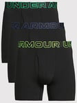 UNDER ARMOUR Performace Cotton 6inch 3pack Boxers - Multi, Multi, Size S, Men