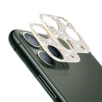 Diamant Kamera till IPhone 13 Mini - METALL - SVART/GULD/ SILVER / ROSE rosa