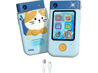 Xrec Digitalkamera 48Mp Kamera 1080P För Babyspel Ficklampa Mp3 Väckarklocka Telefon / Bls-I9 / Blue Cat