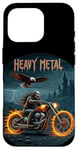 Coque pour iPhone 16 Pro Heavy Metal Thrash Hard Rock Horreur Rocker Tenue moto