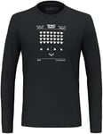 SALEWA Pure Space Game Merino T-Shirt Men, Black Out, XL