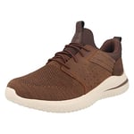 Skechers Homme Delson 3.0 Cicada Basket, Marron, 42 EU