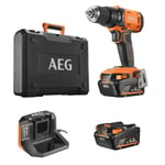 AEG - Perceuse-visseuse à percussion 18V, 2 batteries 4,0 Ah, chargeur, coffret - BSB18G4-402C