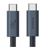 Baseus USB-C til USB-C-kabel, 240W, PD, 8K@60Hz, 1m - Svart