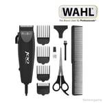 Wahl 100 Series Corded Adjustable Hair Clipper Set 10 Pieces Hair Trimmer  Black