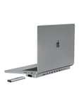 INVZI USB-C docking station / Hub for MacBook Pro 13" / 14" MagHub 12in2 with SSD tray (gray)