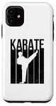 Coque pour iPhone 11 Ceinture noire rétro karaté arts martiaux combattant Sensei Defense