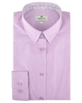 Hoggs of Fife Bonnie Ii Ladies Cotton Shirt - Lavender Stripe