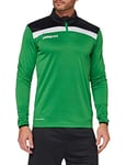 uhlsport Offense 23 Zip Top 1/4 de Football pour Homme, Homme, 100221206, Vert/Noir/Blanc, 128