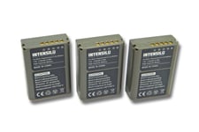 INTENSILO 3x Li-Ion batterie 1140mAh (7.6V) pour appareil photo vidéo Olympus Pen E-P5, EP5 comme PS-BLN1.