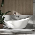 Grande Baignoire îlot sabot ovale design acrylique pour salle de bain, isolation thermique - Blanc brillant - 190x80x83cm - sophie - - Bernstein