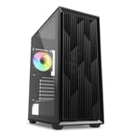 Sharkoon Vk2 RGB ATX Black VK2 RGB - Boîtier moyen tour - Noir - RGB - Fenêtre