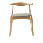 Carl Hansen - CH20, Klarlackad Ek, Lädergrupp B Thor - 310 - Ruokapöydän tuolit - Hans J. Wegner - Puun värinen - Puu