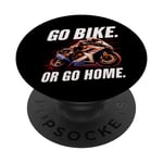 Faites du vélo ou rentrez chez vous, garage de course de moto PopSockets PopGrip Interchangeable