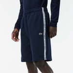 Lacoste Mens Cotton Flannel Jogger Shorts in Navy - Size X-Small