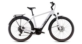 Vtc electrique cube touring hybrid one 500 shimano cues 9v 500 wh 700 mm blanc cotton gris 2025