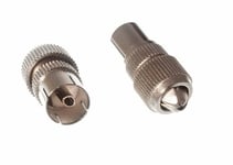 24 X Coaxial Coax Aerial Wire Cable Connectors Female | Onestopdiy New