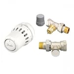 Kit thermostatique complet tête + corps RA-FN 15 droit + coude de réglage - Rea