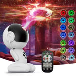 Robot Astronaut Galaxy Projector Night Light Starry Space Nebula Black Hole Lamp