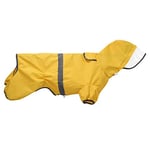 Dog Raincoat Waterproof Jacket with Hood & Collar Hole Transparent Brim,Ultra-Light Breathable Reflective Jumpsuit for Short-legged Dogs Corgi Dachshund,X-Large