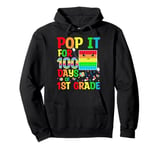 Pop It for 100 Days Of School 1st Grade Teacher Kids 100 Day Pullover Hoodie