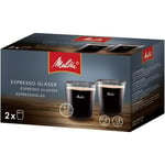 2 X MELITTA 80ML ESPRESSO GLASSES DOUBLE WALLED TO MAINTAIN TEMPERATURE  6761116