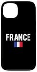 Coque pour iPhone 13 Drapeau de la France avec nom de la France pour les Français et ceux qui aiment la France