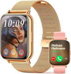 Montre Connectée Femme Avec Appeler, 1.85 Pouce, 2024 Montre Smartwatch Sport Avec Bluetooth, Montre Connectée Avec Rappel Des Messages, Moniteur De Fréquence Cardiaque, Pour Android Ios