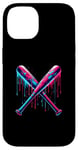 iPhone 14 Cross Baseball Bat with SprinklesDrip Sports Player Softball Case