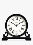 Jones Clocks Saloon Analogue Roman Numeral Mantel Clock, Black