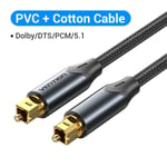 Cotton Cable New 2m Vention-Câble audio optique numérique, liaison de charnière éventuelles DIF, câble coaxial pour amplificateurs, Blu-Ray, Xbox 360, PS4, barre de son ""Nipseyteko