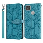 Vkooer Coque pour Xiaomi Redmi 9C / 9C NFC Premium Cuir PU Étui Portefeuille à Rabat Housse avec Porte Cartes et Support Function, Magnétique Etui de Protection pour Xiaomi Redmi 9C, Turquoise