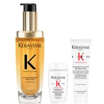 Kérastase Elixir Ultime Hair Oil 75ml with Mini Deluxe Première Shampoo and Conditioner 30ml Duo