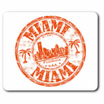 Computer Mouse Mat - Orange Miami Florida USA America Office Gift #5830