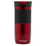 Contigo Byron Snapseal Travel Mug, Stainless Steel Thermal mug, vacuum flask, leakproof tumbler, coffee mug with BPA free Easy-Clean Lid, 470 ml, Red