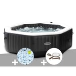 Spa gonflable Intex PureSpa Carbone octogonal Bulles et Jets 6 places