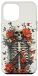 iPhone 12 Pro Max Skeleton Ribcage Anatomy with Flowers Butterflies Case