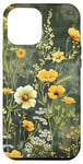 iPhone 15 Plus Olive Green Boho Botanical Wildflowers Case