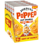 JORDANS Popped Oat Crunch Hint of Honey, Breakfast Cereal, High in Fibre, Whole Grains, Vegetarian, Adult and Kids Cereal, 5 Pack of 425 g