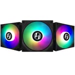 Lian Li ST120 Triple Pack Addressable RGB 120mm Black Fan with Controller - ST120-3B