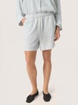 Soaked In Luxury Belira Wide Leg Elastic Waist Shorts, Skyway Stripes