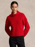 Polo Ralph Lauren Rib Knit Wool Cashmere Jumper, Fall Red