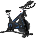 WEI-LUONG Foldable Indoor Cycling Exercise Bike,Exercise Bike With Multifunctional Monitor Heart Rate Sensors,Professional Indoor Cycle Fitness Resistance Adjustment Cardio Workout Machine Slimming Tr