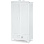 Marsell Armoire penderie avec tiroir pour chambre bébé enfant Blanc