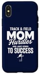 Coque pour iPhone X/XS Track and Field Mom Overcoming Hurdles to Success