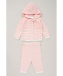 Rock A Bye Baby Girls Knit Cardigan and Trousers Outfit Set - Blush - Size 3-6M