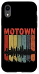 Coque pour iPhone XR Motown Vintage Inspired Detroit City Skyline 50s 60s 70s